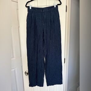 a new day Navy Striped Linen Pants